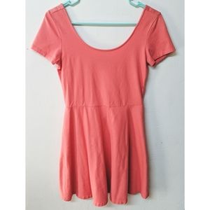 Coral Forever 21 Mini Skater Dress